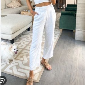 ABERCROMBIE White Linen Pants